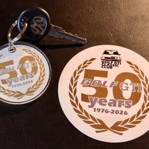 Autocollant “50 years Golf GTI”